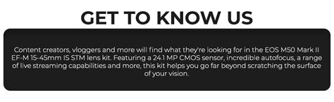 Buy Canon EOS M50 Mark II + EF-M 15-45mm is STM Kit Black Online at Low ...