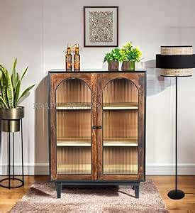 Kraft Bazaar Solid Wood Luffy | Crockery Cabinet | Cabinet for Living ...