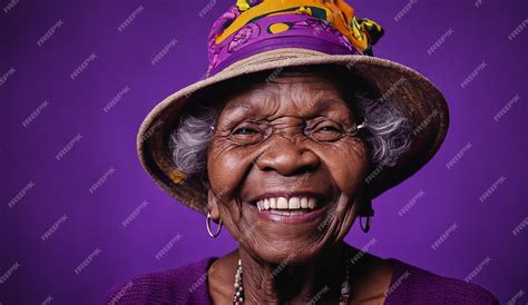 Premium Photo | Portrait of a senior old black african american woman ...