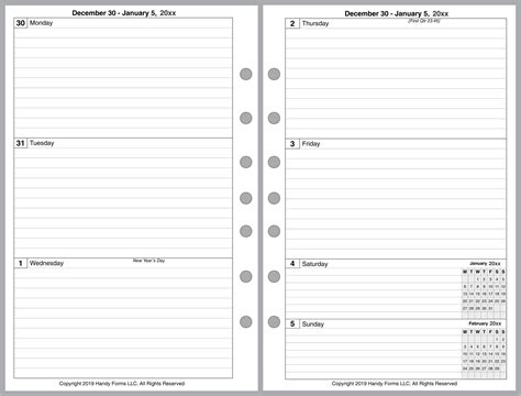 Buy 2022 Weekly Planner for 7-Ring Notebooks by Franklin Planner, Day ...