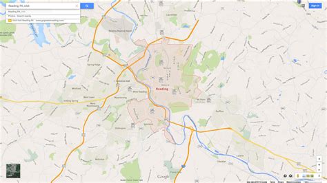 Reading, Pennsylvania Map
