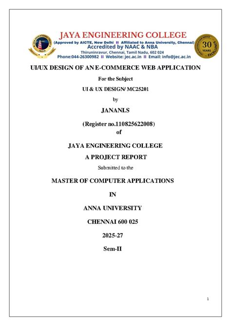 UI & UX Design of Web Applications - Project Report MC25201 - Studocu