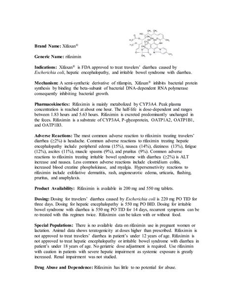 Xifaxin handout | DOCX