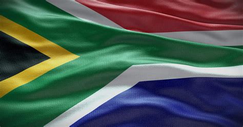 South Africa country flag waving background, 4k backdrop animation ...