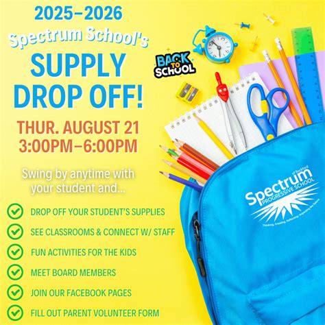 Back-to-School Supply Drop Off | Spectrum School
