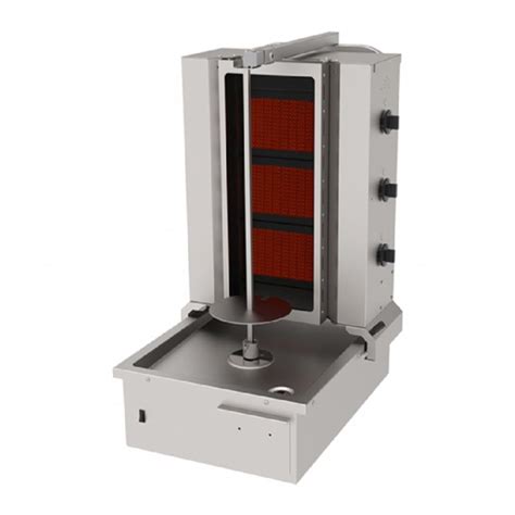 Atalay ADGC-3A Doner Kebab Machine, Bottom Motor, 3 Burner, Gas