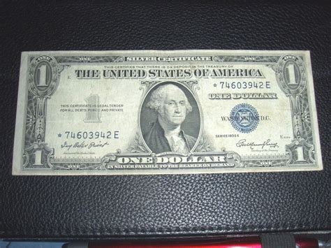Vintage 1935 E Series One Dollar Bill $1 Silver Certificate Blue Seal ...