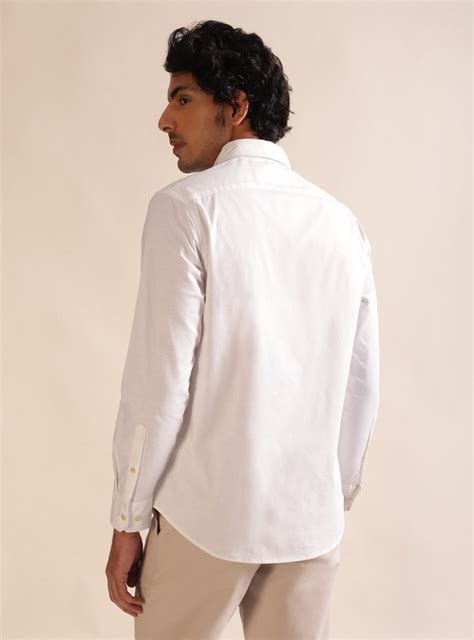 Buy Essential Oxford Shirt - Full | Casual White Solid Shirt for Men ...