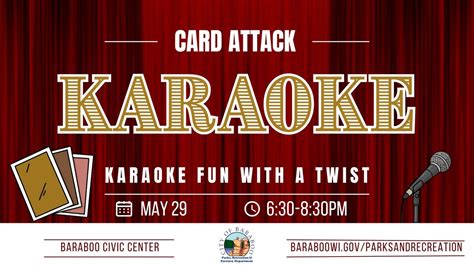 Card Attack Karaoke, Baraboo Civic Center, 29 May 2026 | AllEvents