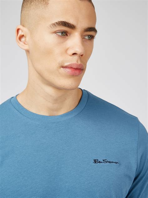 Chest Embroidery T-Shirt - Wedgewood Blue - Ben Sherman UK