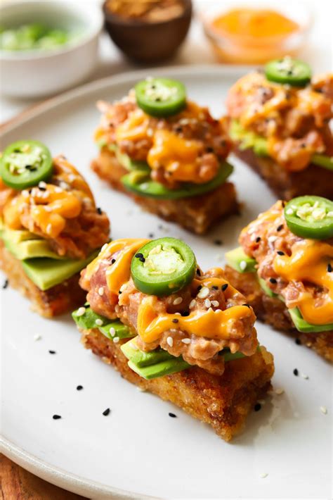 Crispy Rice and Spicy Tuna Bites – Nobu Copycat - Moribyan | Spicy tuna ...