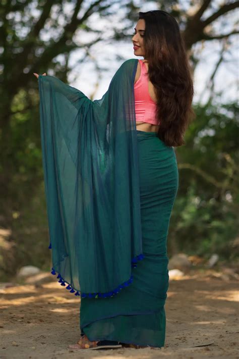 Peacock Blue Saree - I Love Sarees