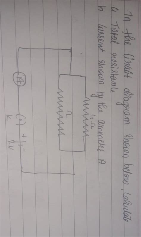 In the circuit diagram shown below ,calculate a.total resistance b ...