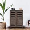 DeckUp Muvo 2-Door Engineered Wood Shoe Rack (Walnut, Matte Finish ...