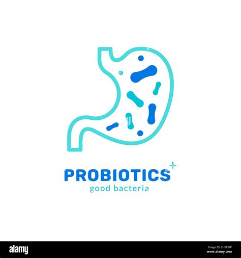 Stomach germ virus biology digestion icon. Lactobacillus probiotic. Stomach probiotic health ...
