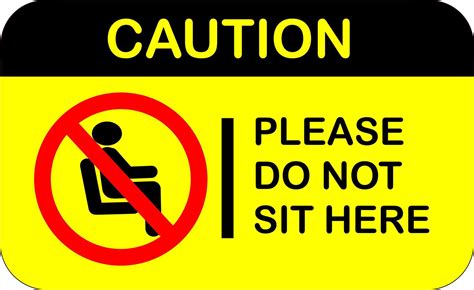 Caution, Please do not sit he... 11354317 Vector Art at Vecteezy