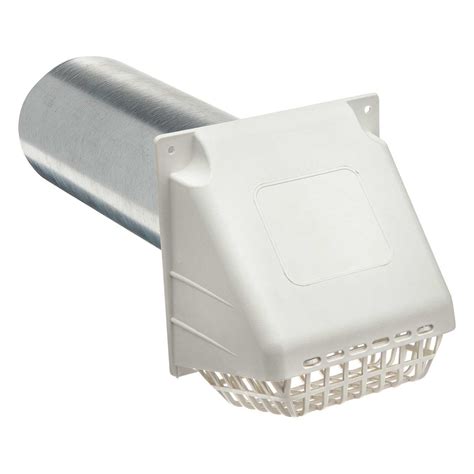 Ace 4 in. W x 6 in. L White Plastic Dryer Vent Hood - Ace Hardware
