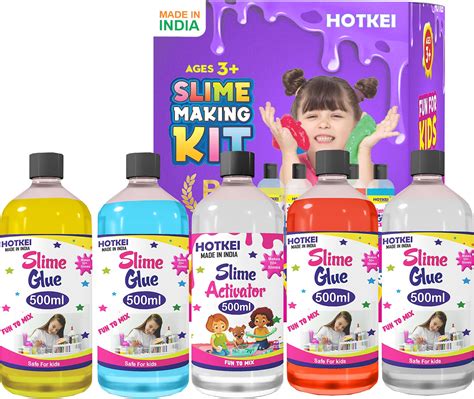 HOTKEI (Make 100+ slimes) Multicolor Scented DIY Magic Toy Slimy Slime Activator Glue Gel Jelly ...