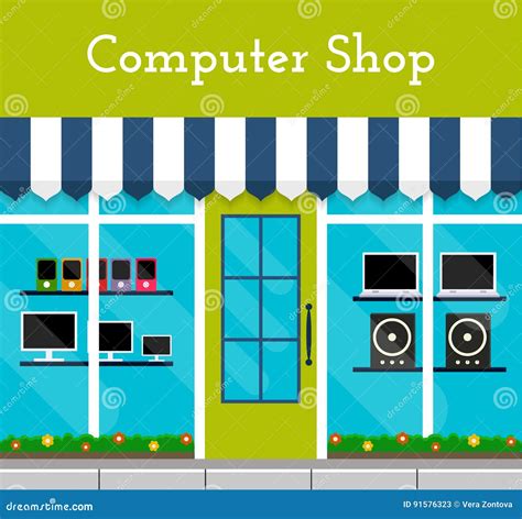 Computer Shop Exterior Design 的图像结果