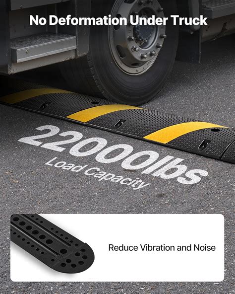 VEVOR 6FT Rubber Speed Bump, 2 Channel, Heavy Duty India | Ubuy