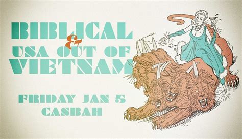 The return of BIBLICAL, #HamOnt debut of USA OUT OF VIETNAM + guests ...