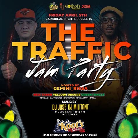 The Traffic Jam Party, Koot's, Anchorage, 5 April to 6 April | AllEvents