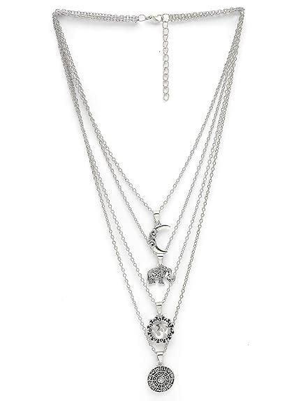 Scintillare by Sukkhi Impressive Multistyle 4 Layered Rhodium Plated ...