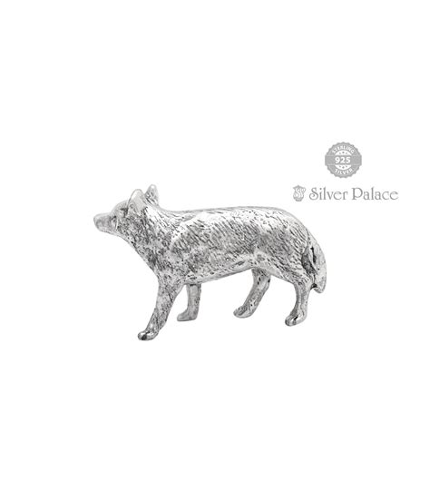 92.5 Pure Oxidized Silver Fox Idols For Kids Gift - Silver Palace