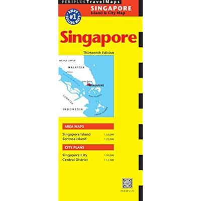 Singapore Travel Map Thirteenth Edition Periplus India | Ubuy
