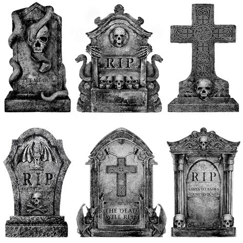 Buy LimBridge Halloween Graveyard Decorations Outdoor, 6ct Large ...