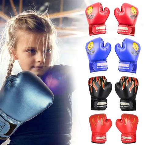 Kids Boxing Gloves, Cartoon PU Leather Sparring Grappling Punch ...