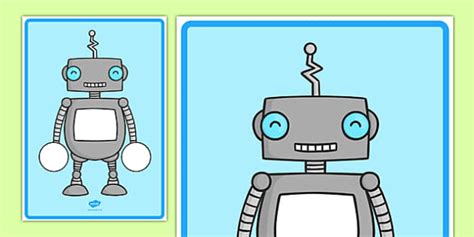 Large Blank Robot (teacher made) - Twinkl