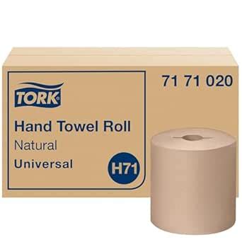 Tork 7171020 Universal Paper Hand Towel Roll, I-Notch, 1-Ply, 7.5 ...
