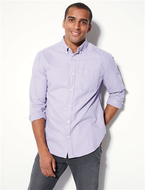 Buy Pure Cotton Oxford Shirt at Marks & Spencer
