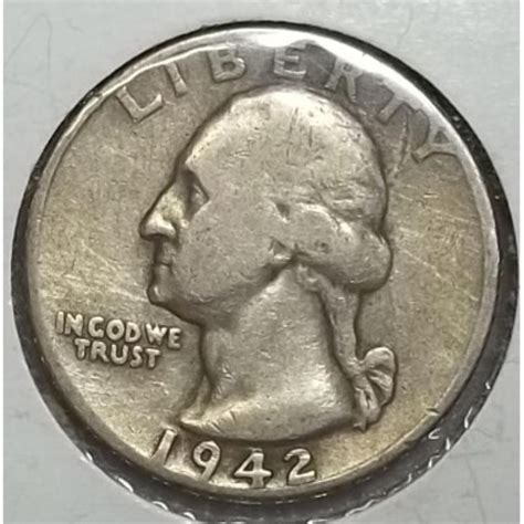 1942-P Silver US Mint Washington Quarter Dollar