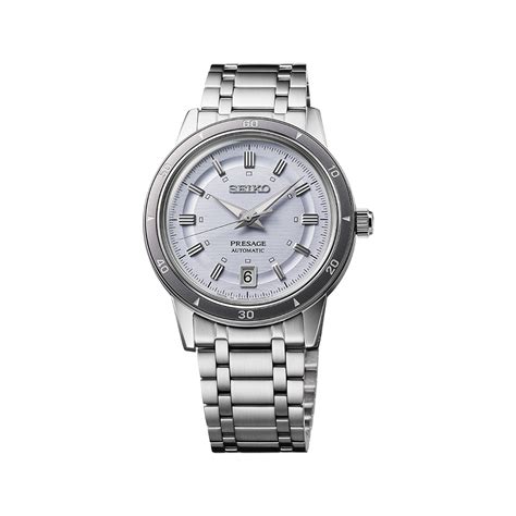 Seiko Presage Style 60's Silvery Violet Mens Watch SRPL73J1
