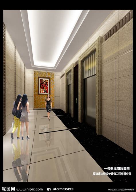 电梯间设计案例效果图_美国室内设计中文网