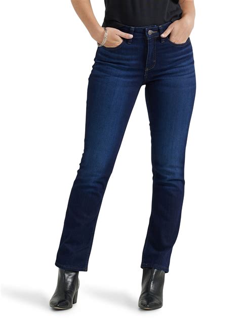 Lee Women's Mid-Rise Straight Leg Jeans Size 10L Durable Denim ...