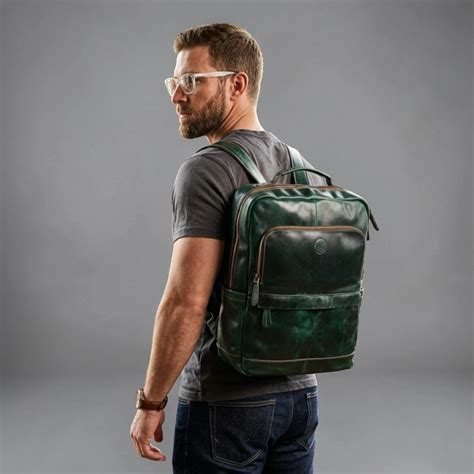 Alpine Vintage Leather Laptop Backpack | Full-Grain Buffalo Leather ...