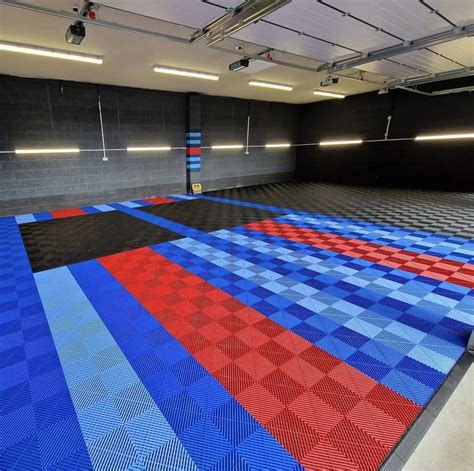 Rigid Modular Colorful Interlocking Garage Floor Tiles Plastic Flooring ...