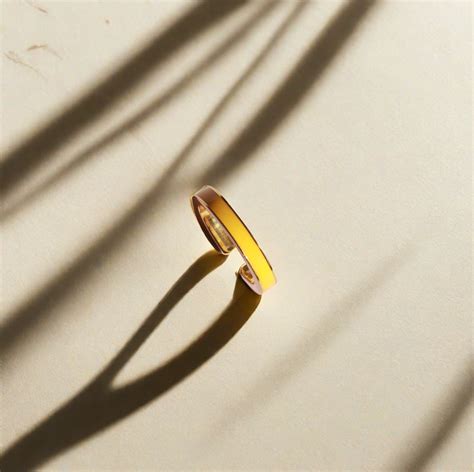 Golden Blush - Hand Enamelled Adjustable Ring – The House of Muse