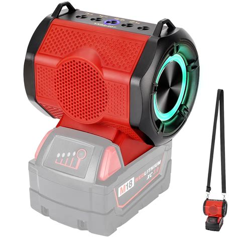 WaxPar Mini Speaker for Milwaukee M18 18V Battery Portable Speaker ...
