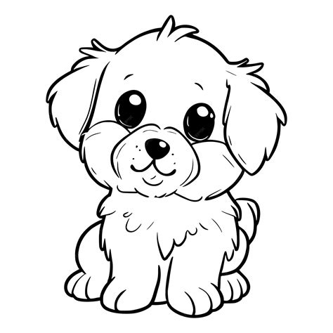 Cute Puppy Coloring Pages for Kids and Toddlers | Premium AI-generated ...