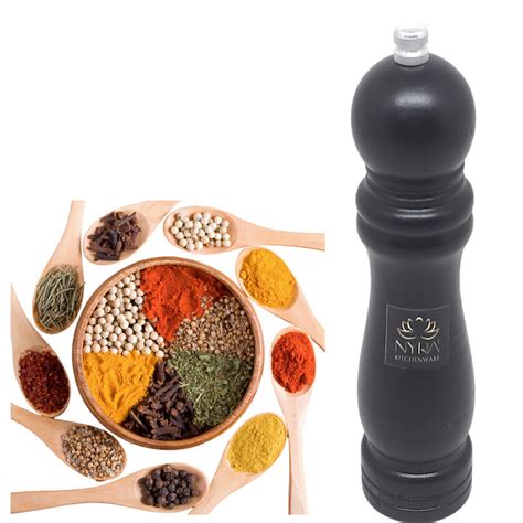 Nyra® Traditional Wooden Salt & Pepper Sprinkler - Adjustable ...