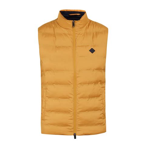 Buy Hackett London Men Mustard Solid Gilet for Men Online | The Collective