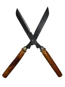 FTE Big Heavy Duty Garden Hedge Shear, Large Scissor with Wooden Handle ...