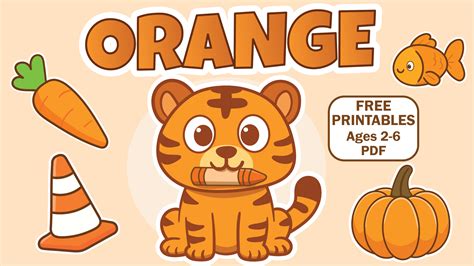 16 Orange Things For Kids 2-6 (Free Downloadable Worksheets)