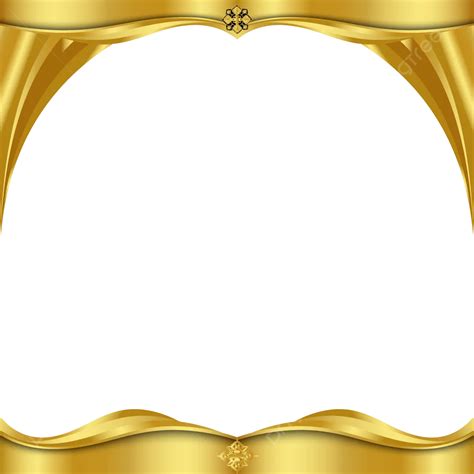 şeffaf Arka Planda Dekorasyon Için Tay Desen Gradyan Altın Soyut Sınır Vektörü, Tay Desen ...