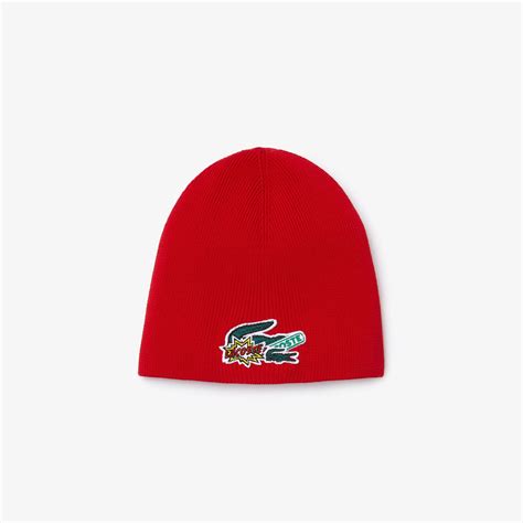 Kids' Comic Effect Badge Beanie - Accessories - New In 2026 | Lacoste