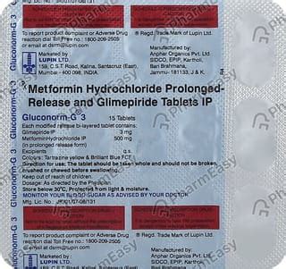Gluconorm G 3 Tablet: Uses, Side-effects, Price, Dosage & More Info ...